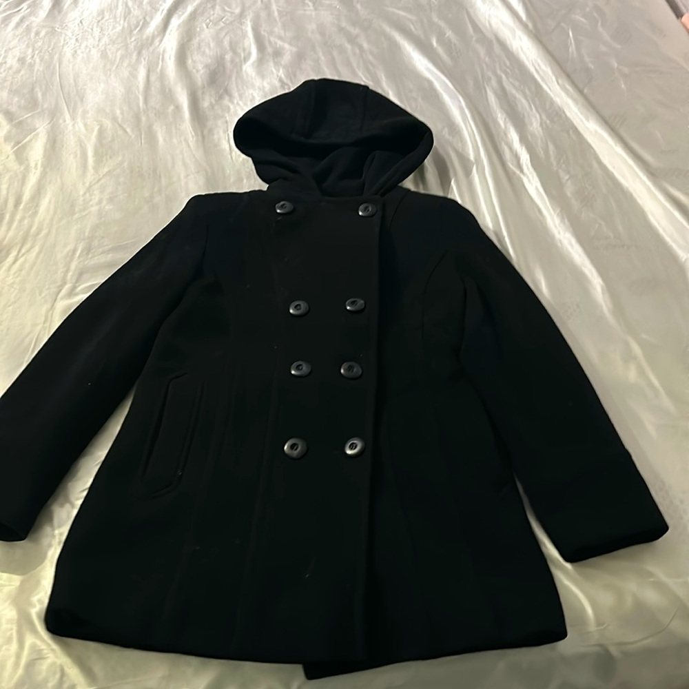 Dress coat, The brand is Preston & York, Size 6 woman’s, Color Black